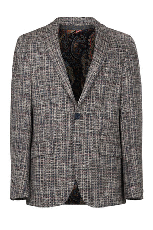 Boucle jersey single-breasted jacket-0